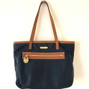 Michael Kors Kempton Nylon Small Tote in Navy Blue